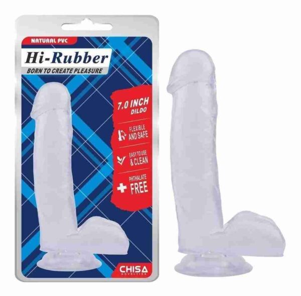 Dildo Transparente HI RUBBER 7.0